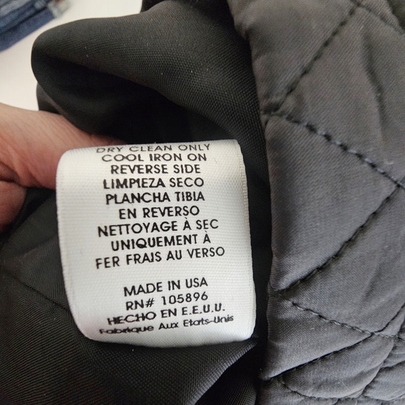 Worth New York Quilted Pocket Long Sleeve Black Shift Dress Petite S - Picture 14 of 15